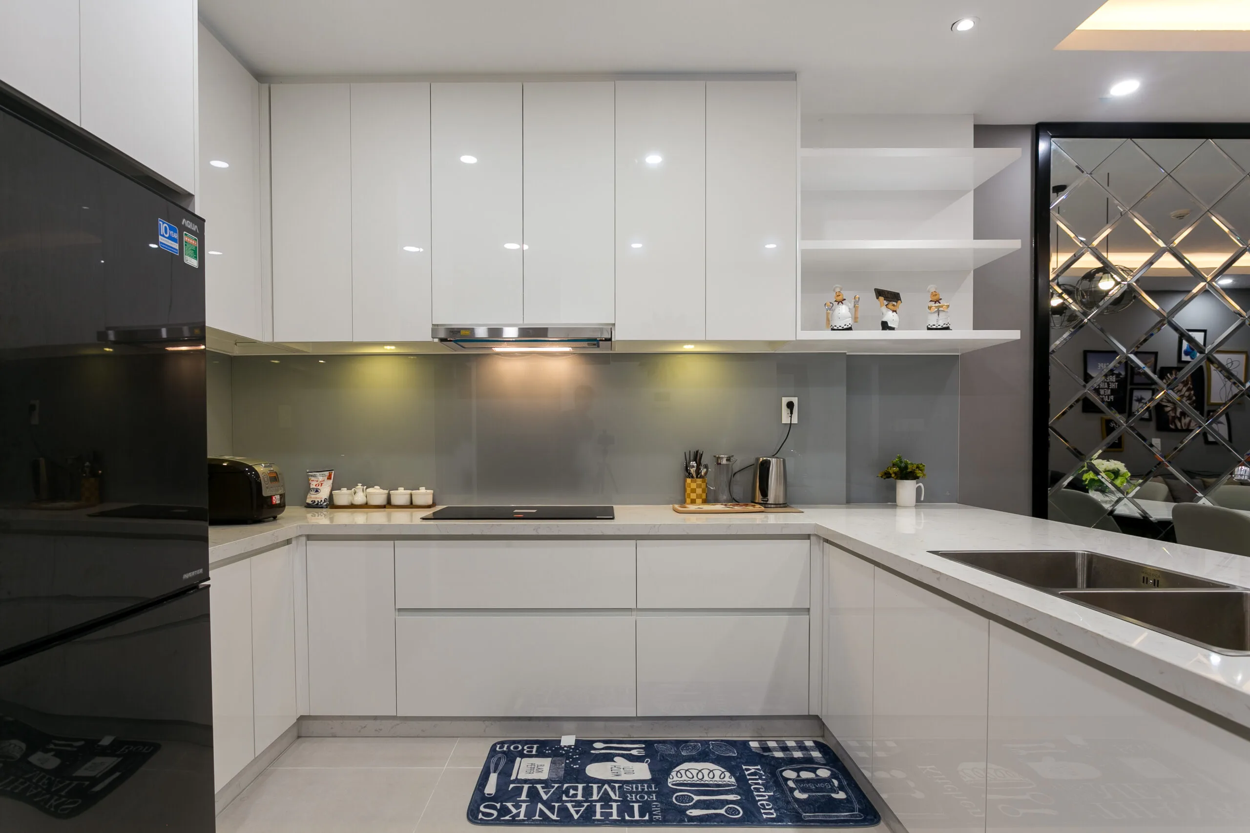 Khu vực bếp căn hộ 2 phòng ngủ